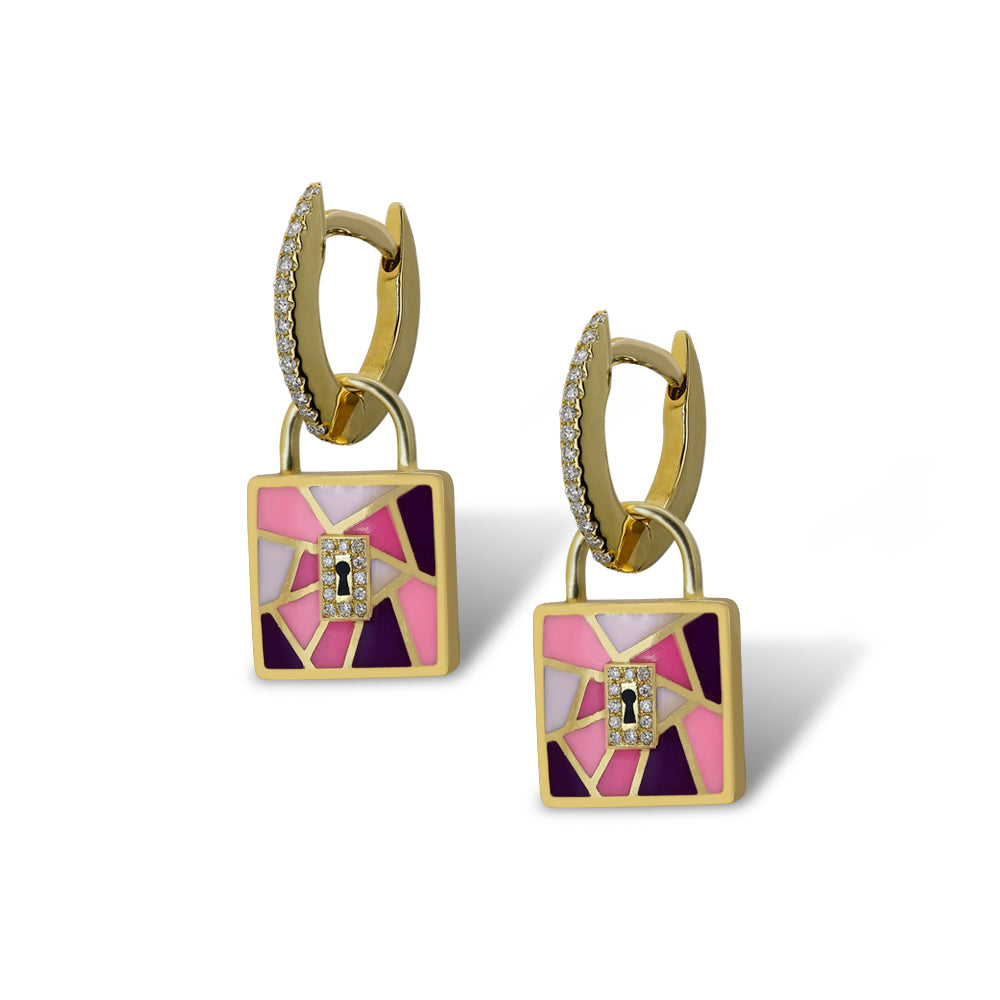 Mosaic Lock Earrings