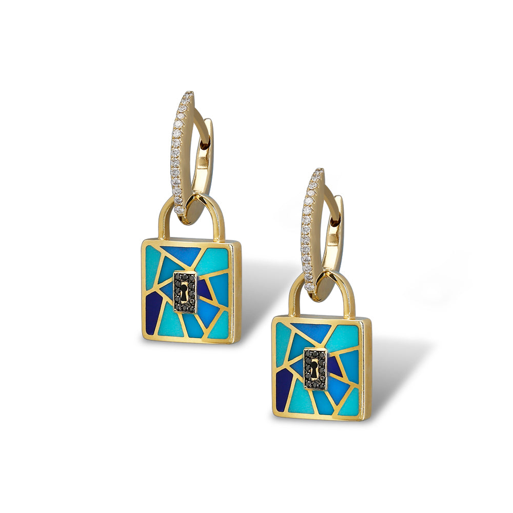 Mosaic Lock Earrings