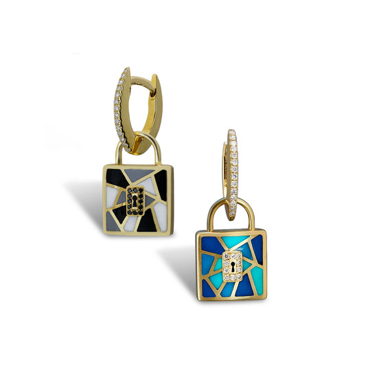 Mosaic Lock Earrings