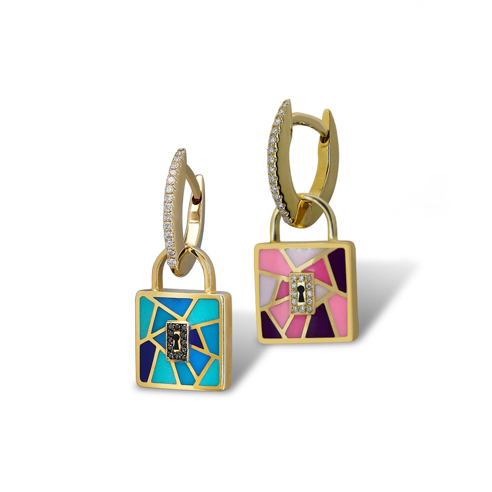 Mosaic Lock Earrings