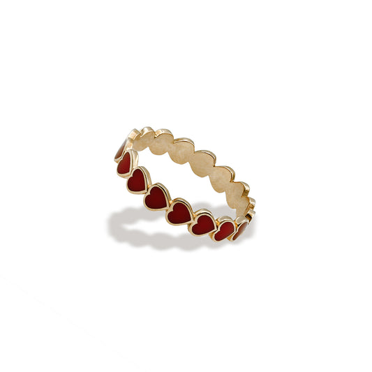 Red Hearts Ring